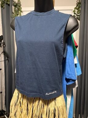 Alphalete Navy Cropped Muscle Tank Small